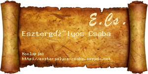 Esztergályos Csaba névjegykártya