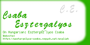 csaba esztergalyos business card